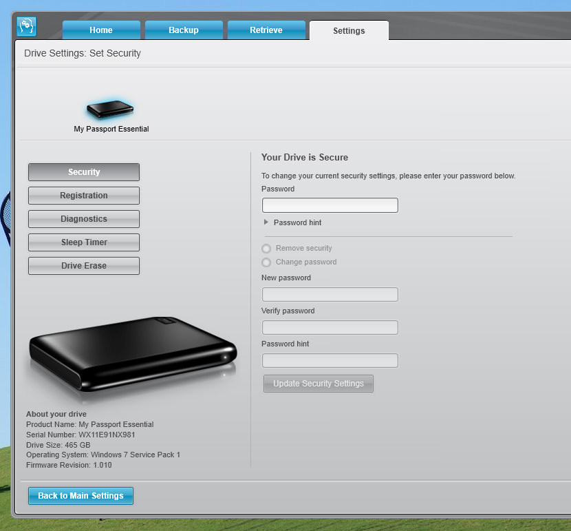 WD Passport Smartware Backup Software Review. wd_smartware_password_security2