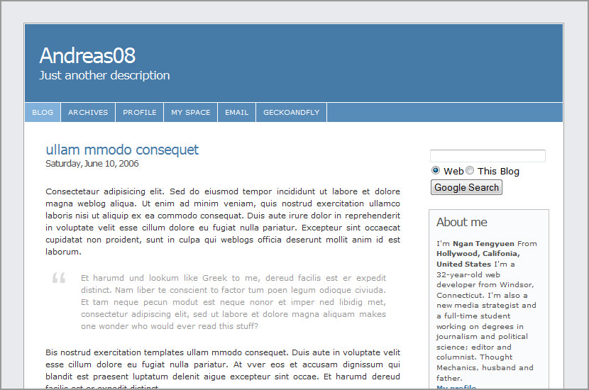 google blogspot andreas 08 code templates