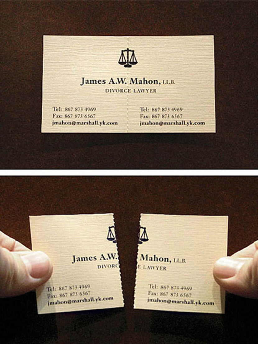 separation lawyer divorce marshall legal business card