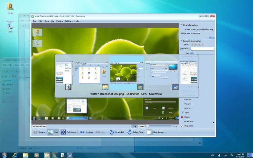 Download Microsoft Windows 7 Transformation Theme Pack for Kubuntu 9.04