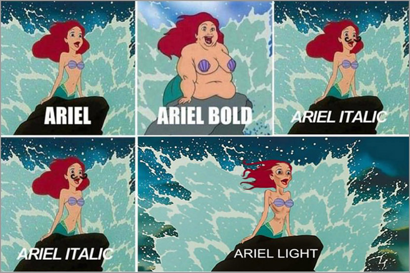 Ariel size 11 font c