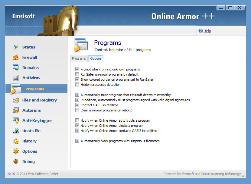 emsisoft online free firewall software