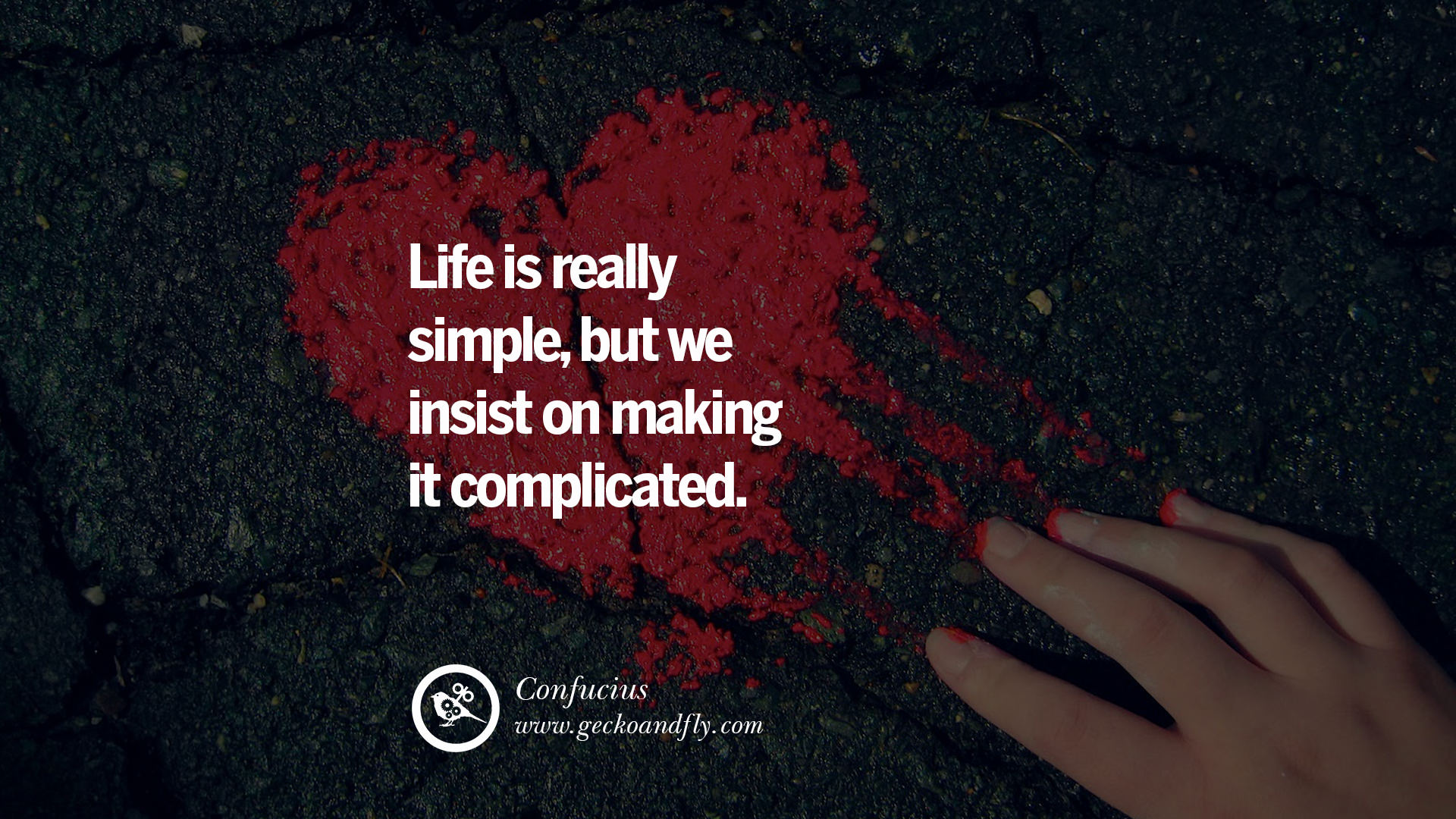 Inspiring Quotes about Life Life is really simple but we insist on making it plicated