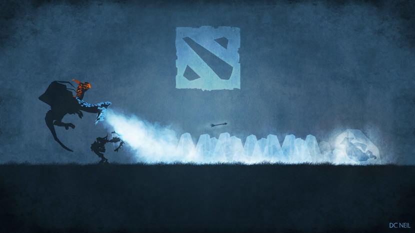 Dragon Frosty Bite download dota 2 heroes minimalist silhouette HD wallpaper