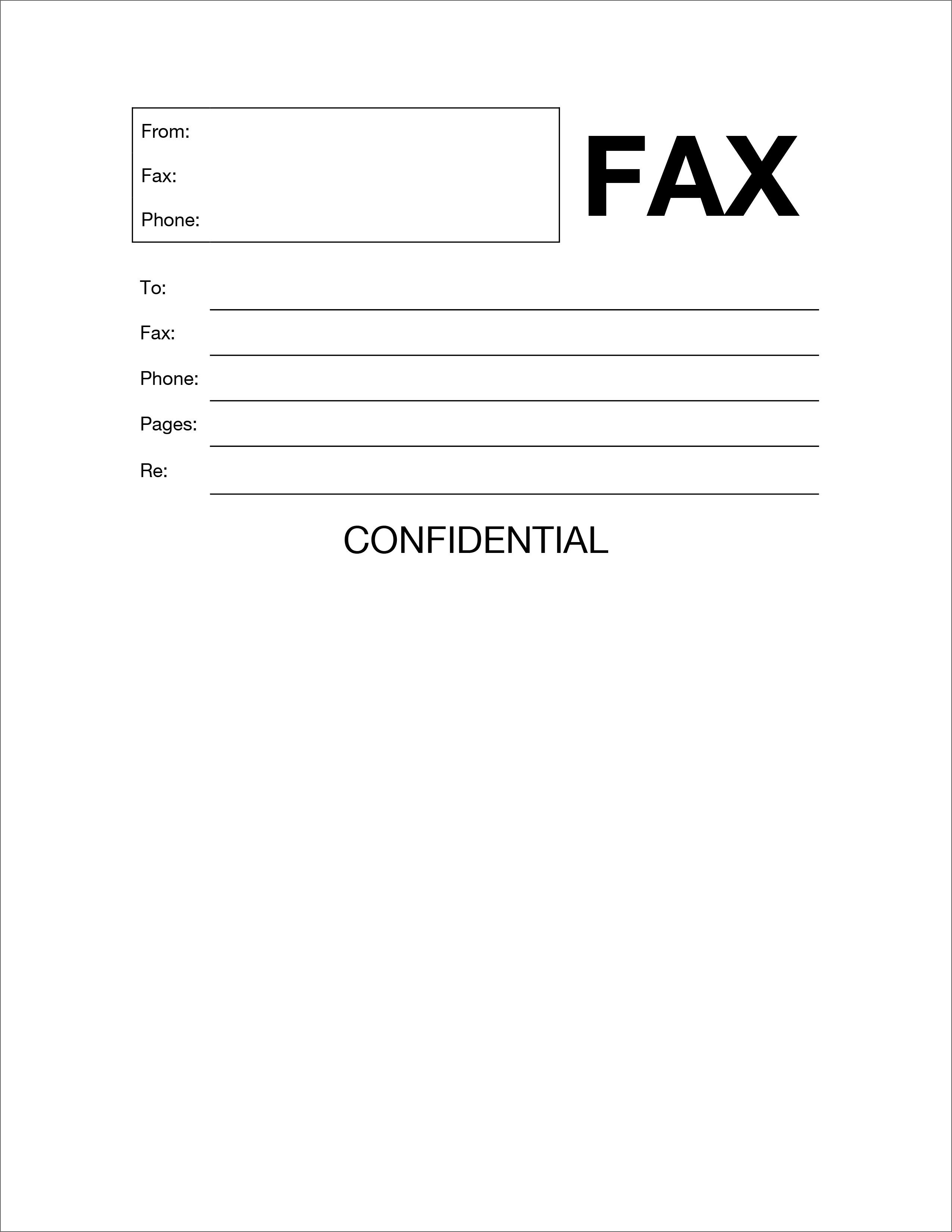 fax cover letter template microsoft word