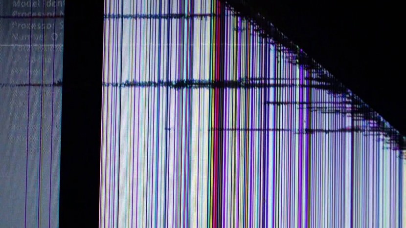 Broken laptop screen wallpaper, prank for Windows or macOS laptop or desktop
