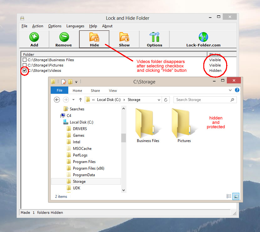 lock hide folder Software For Password Protecting File And Folder Locker For Windows encryption