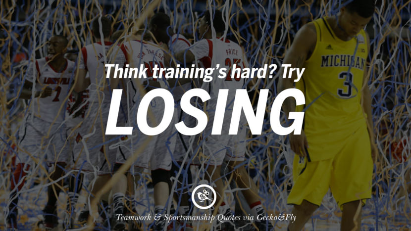 Think training's hard? Try losing.