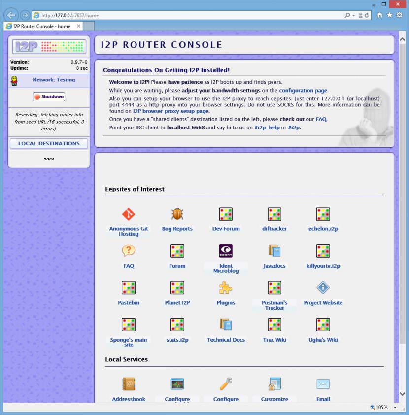 I2P screenshot