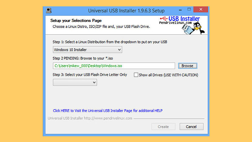 create bootable usb