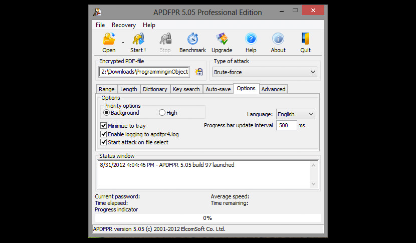 advanced pdf password recovery