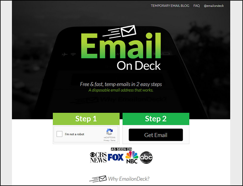 email on deck Free Temporary Disposable Email Services To Fight Spam