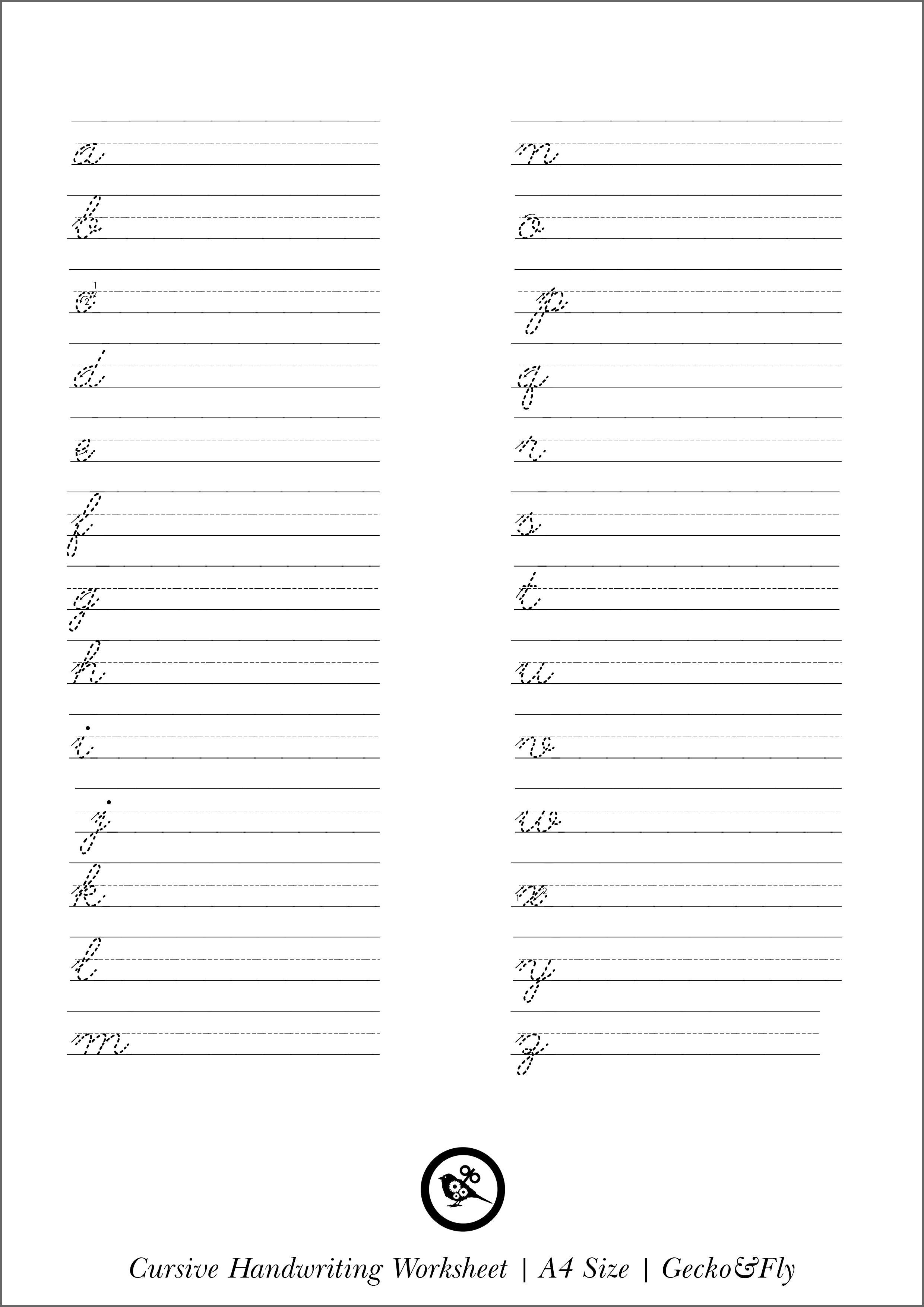 20 Printable Cursive Handwriting Worksheets For Beautiful Penmanship