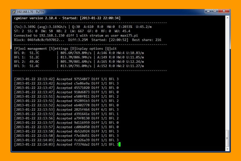 guia mining bitcoins program