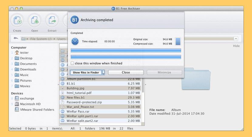 free zip file opener for mac files over 2gb