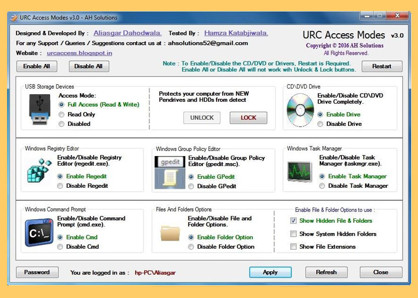 URC Access Modes