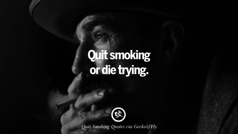 Smettere di fumare o morire cercando. Slogan motivazionali per aiutarti a smettere di fumare e fermare il cancro ai polmoni