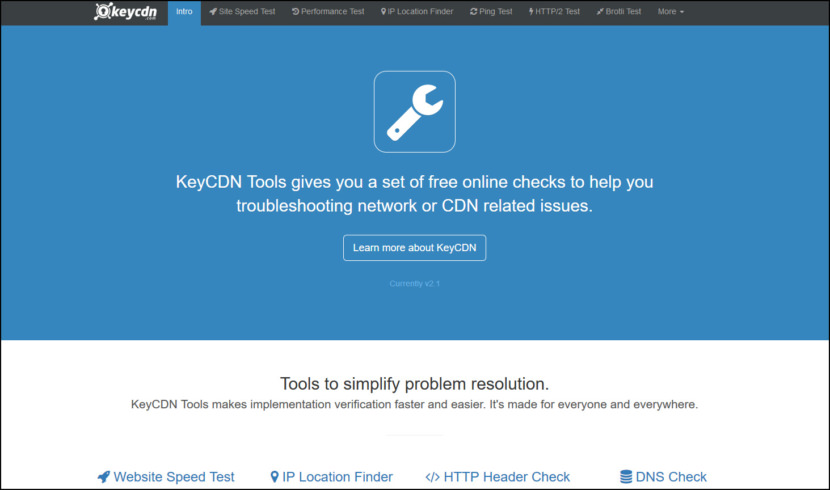 KeyCDN Tools