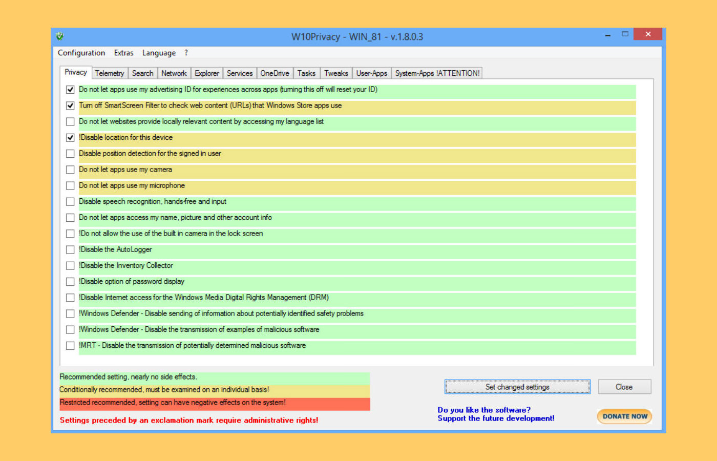 download w10privacy windows defender