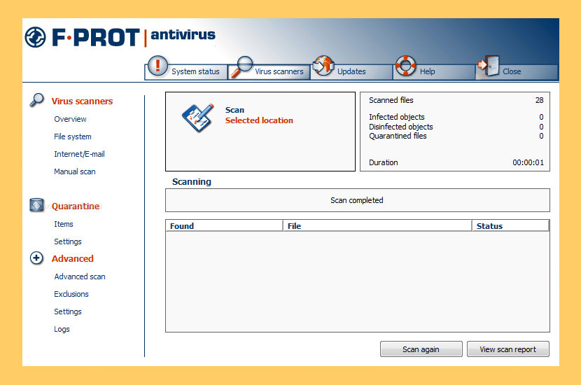 F-Prot Antivirus สำหรับเวิร์กสเตชัน Linux