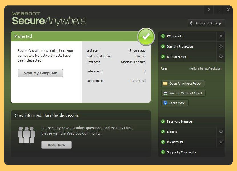 Download Webroot SecureAnywhere Antivirus