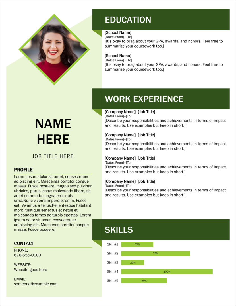 modern cv templates word free download