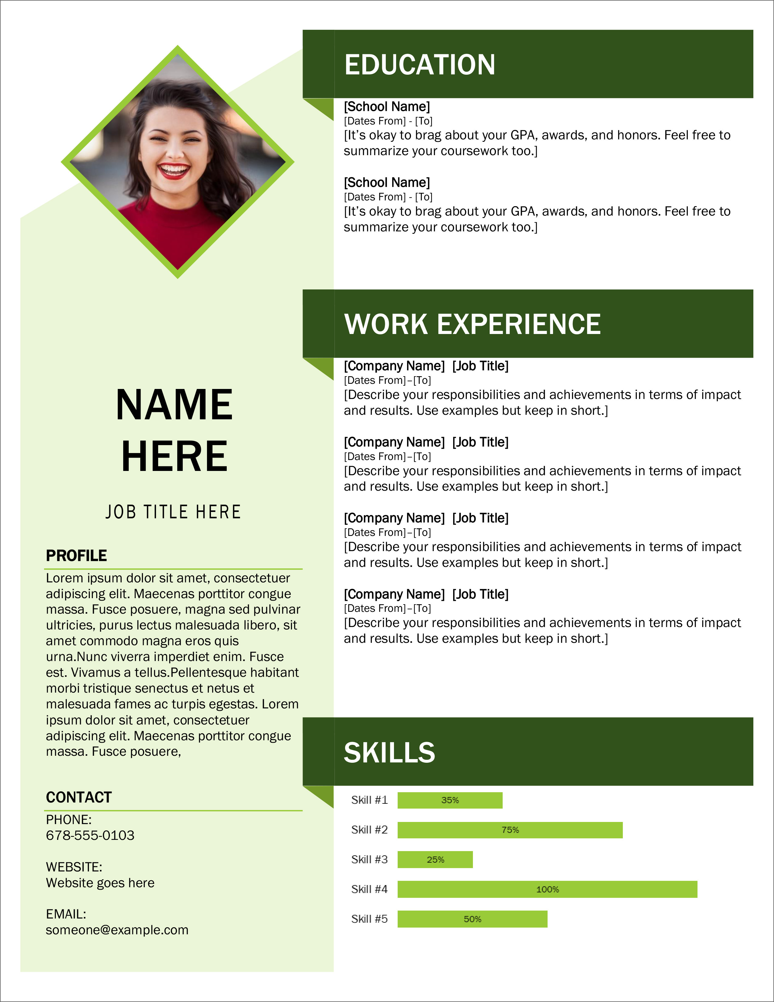 55 Free Modern Resume / CV Templates Minimalist, Simple & Clean Design