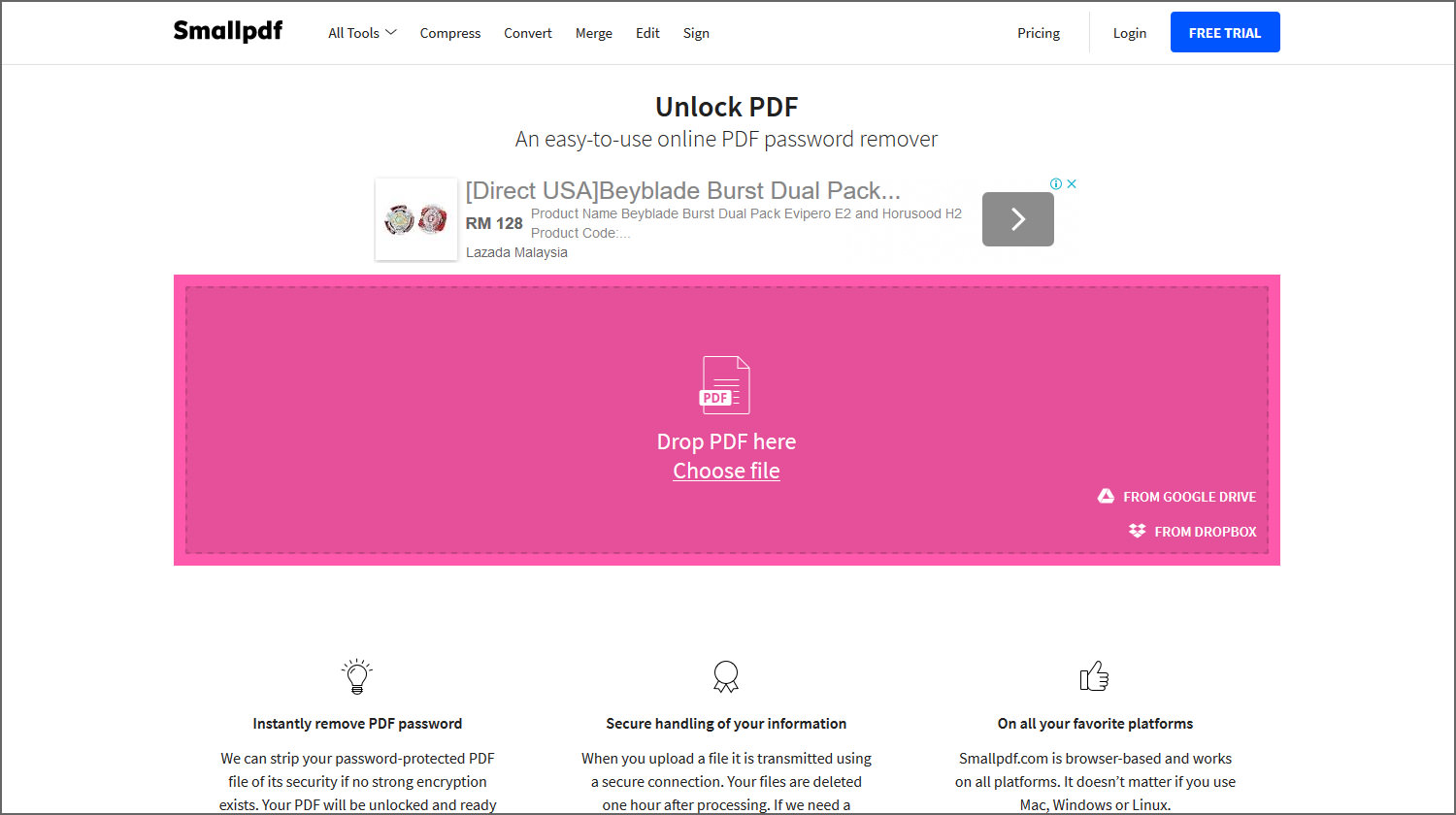 free pdf password remover online