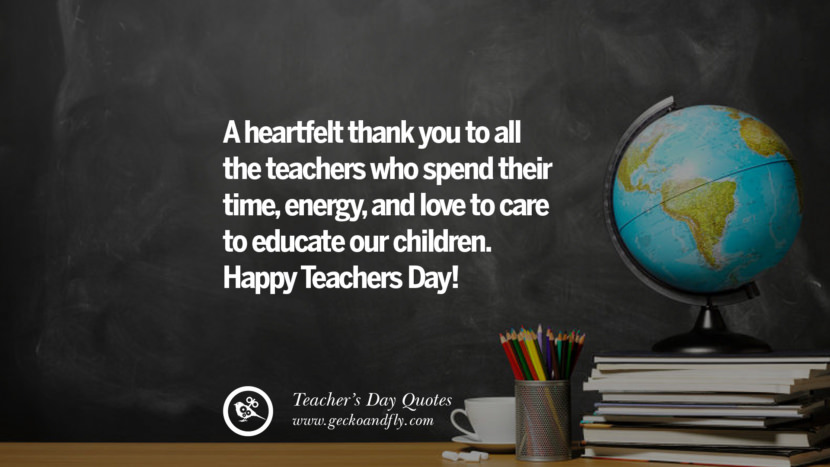 A heartfelt thank you to all the teachers who spend their time, energy, and love to care to educate their children. Happy Teachers Day!