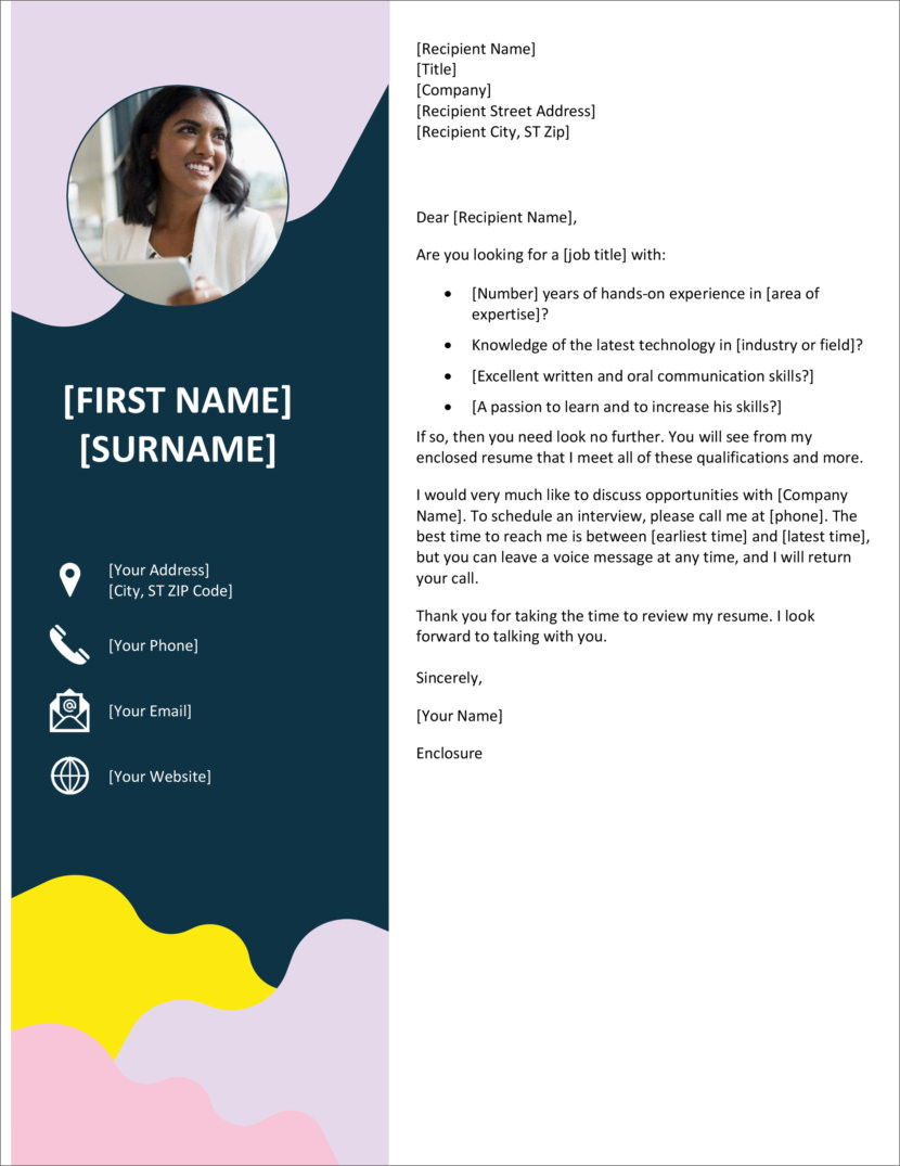 cover letter templates free download word document