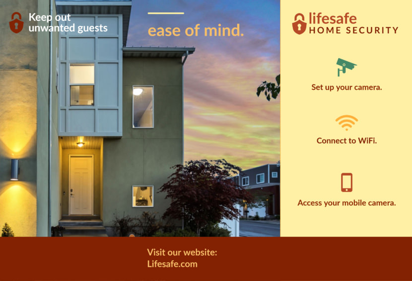 Screenshot of home security brochure template