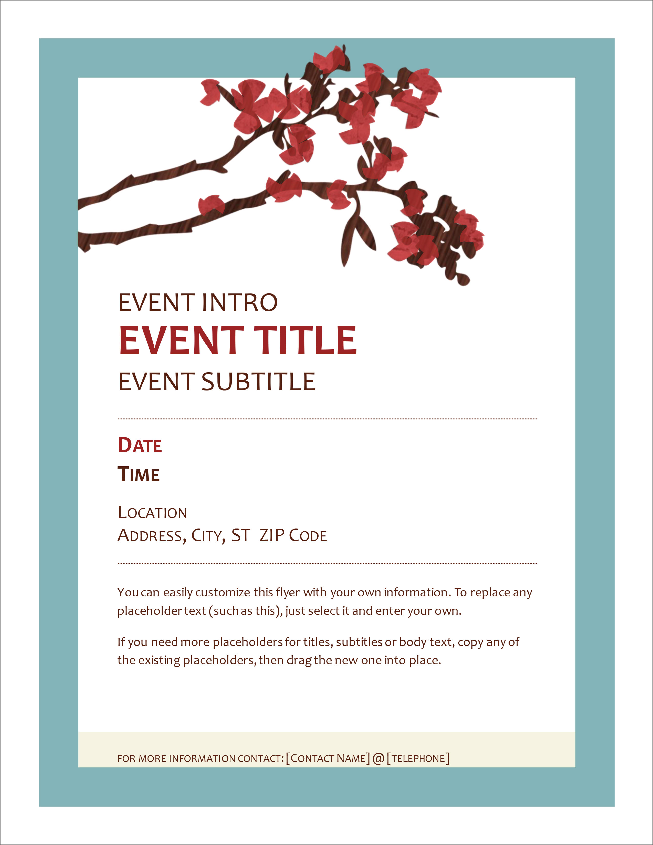 event poster template word for mac