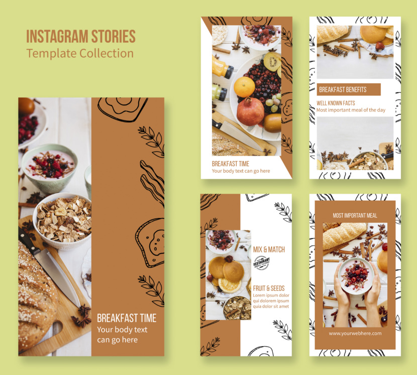 Breakfast Instagram Stories Template