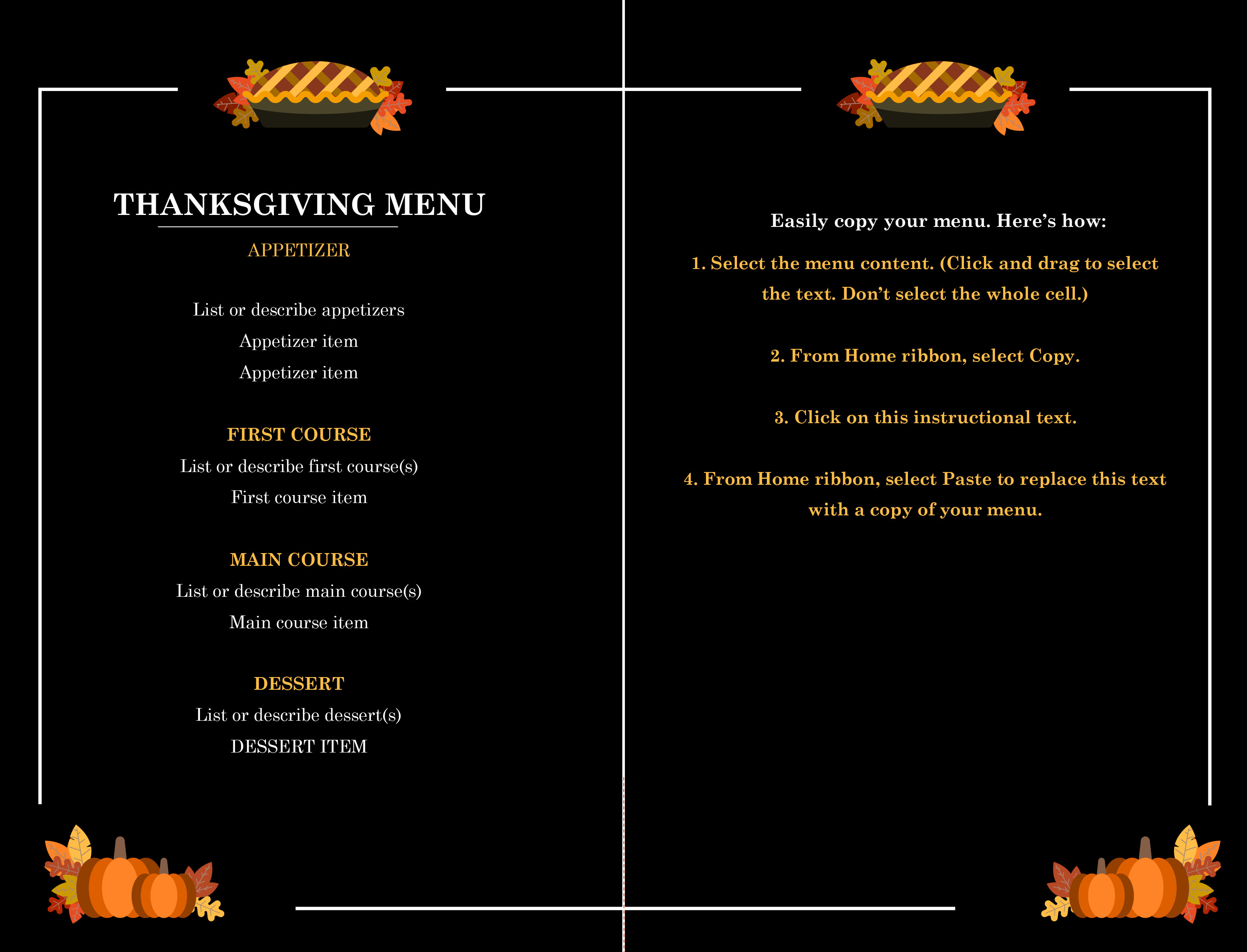 20 Free Simple Menu Templates For Restaurants, Cafes, And Parties With Regard To Google Docs Menu Template
