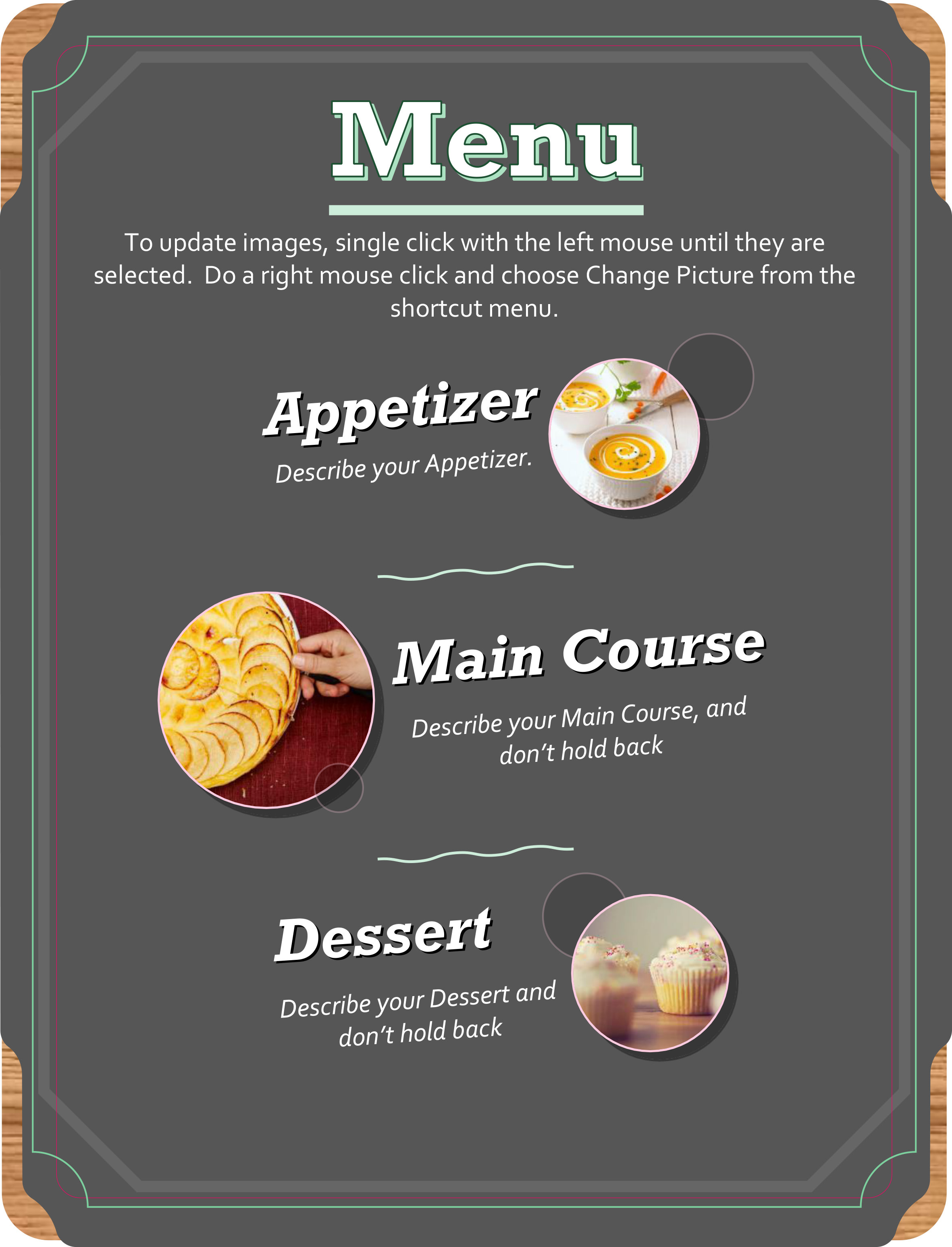 Sample Of Menu Design