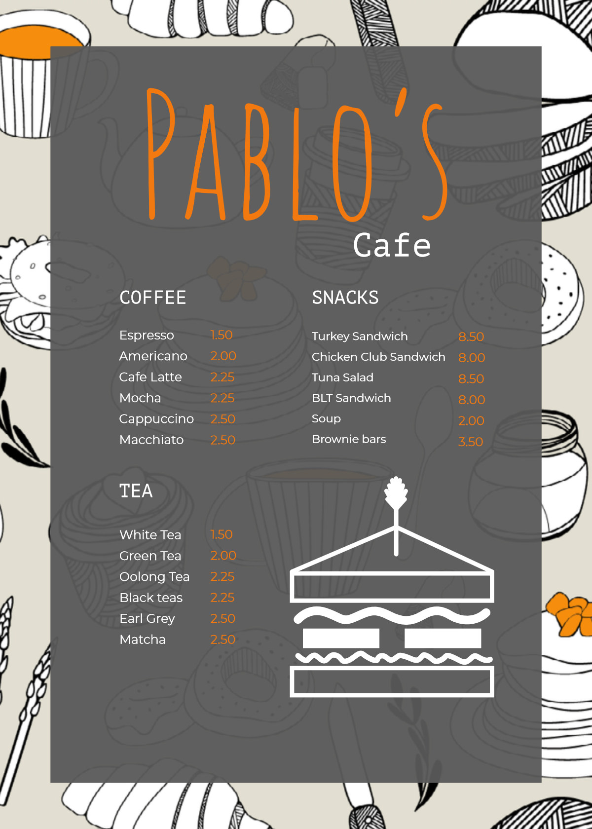 32 Free Simple Menu Templates For Restaurants Cafes And Parties