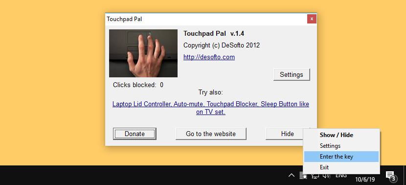 cypress trackpad windows 10 unblock