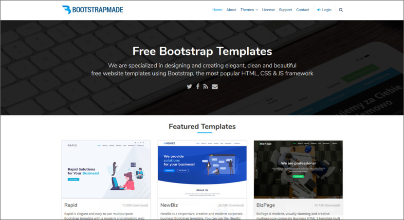 BootstrapMade Free Professional HTML5 Responsive Templates