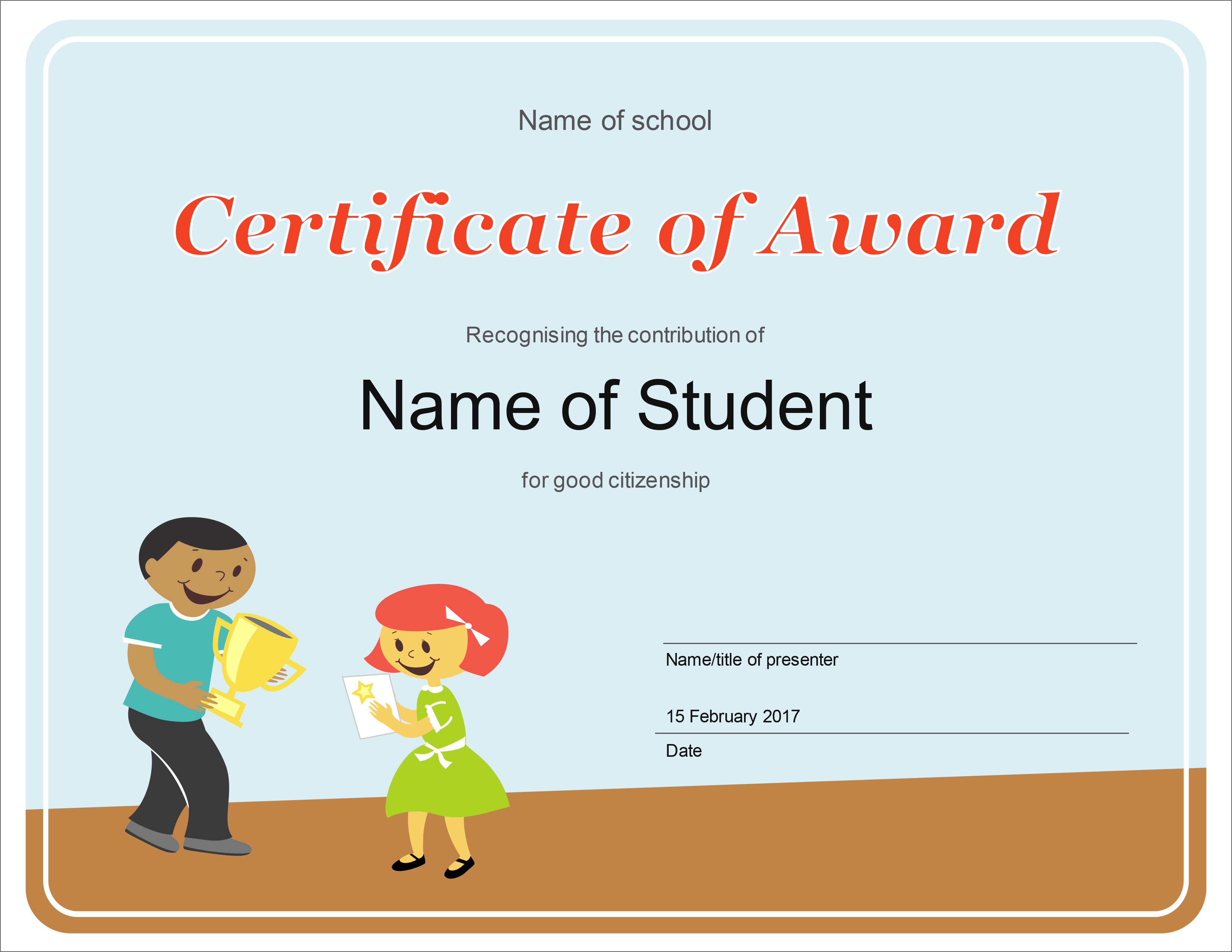 free certificate templates for kids