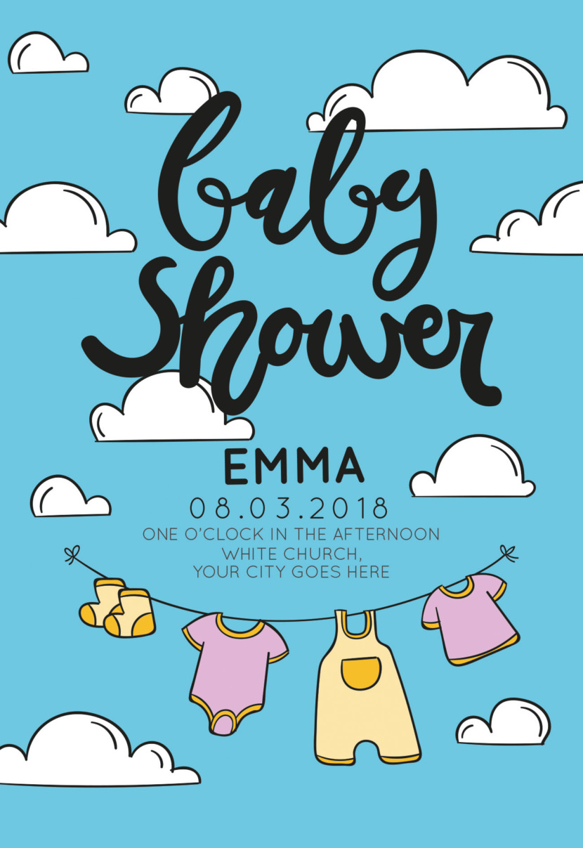 12 Free Editable Baby Shower Invitation Card Templates