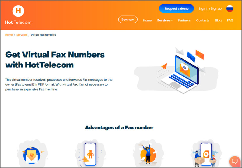 Hot Telecom Virtual Fax Numbers