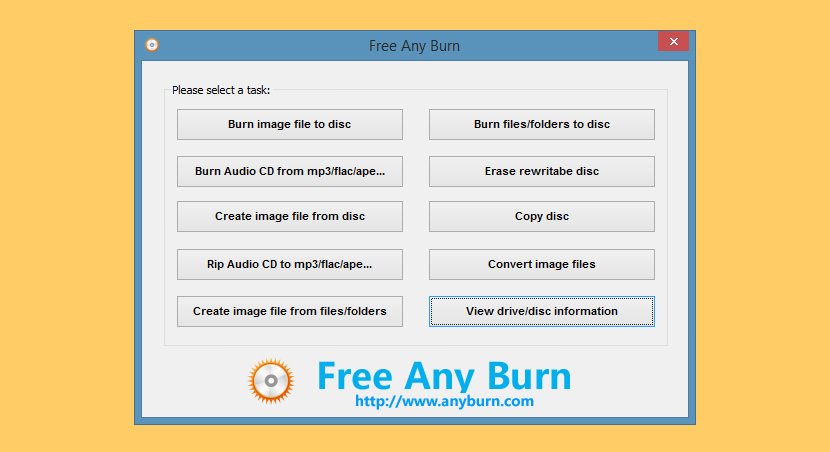 AnyBurn free dvd cd burner