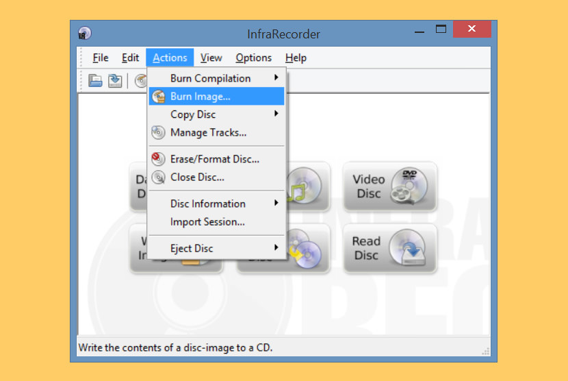 InfraRecorder free dvd cd burner