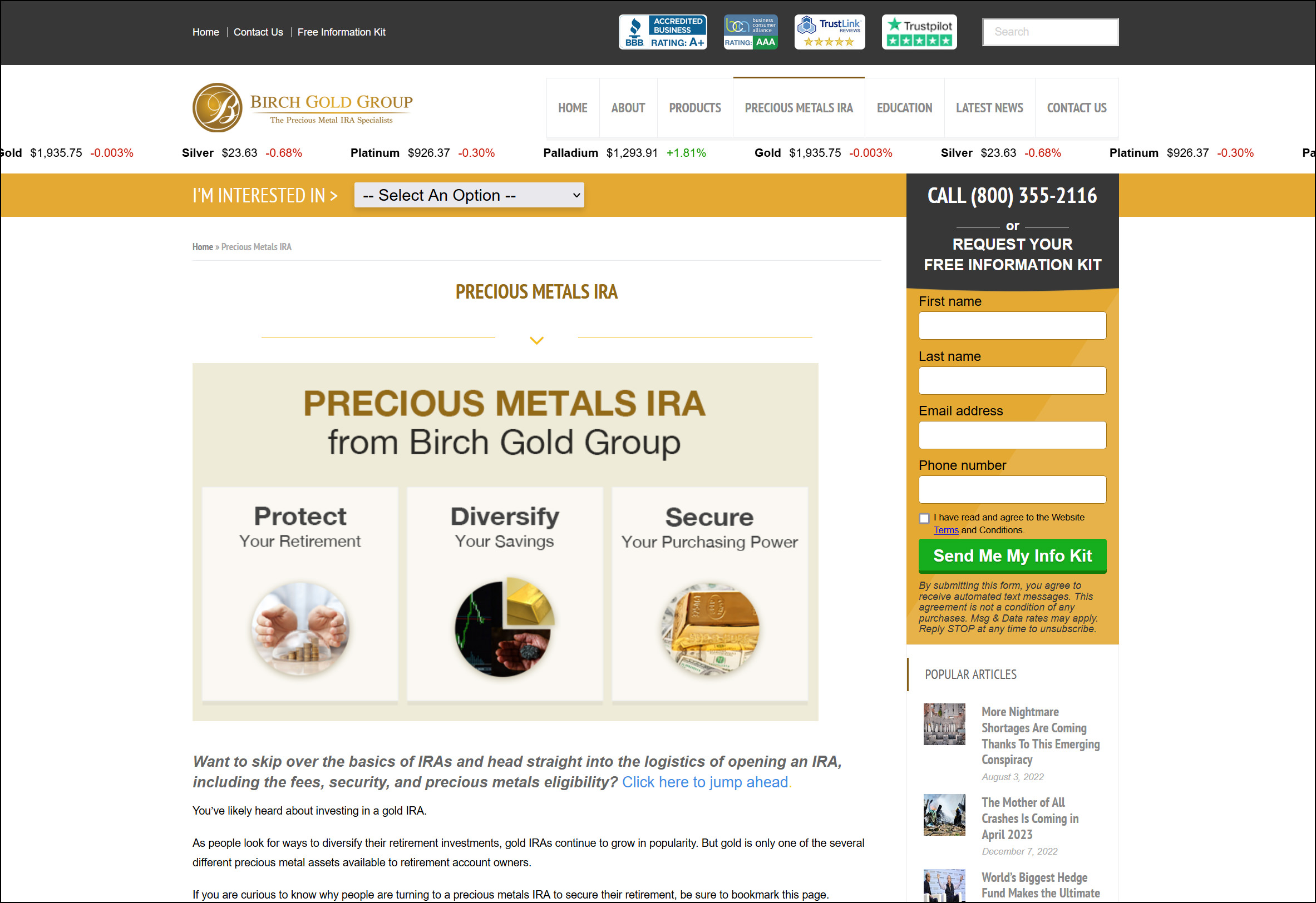 Top 10 Gold IRA Companies For USA Citizens Investment Opportunities