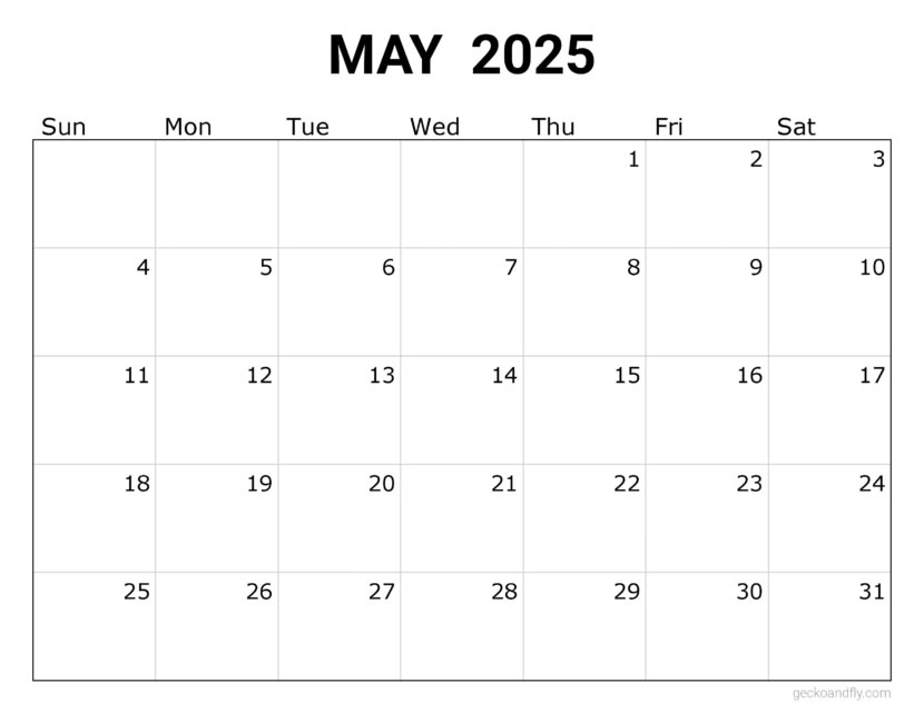 12 free printable 2025 monthly calendars simple minimalist style