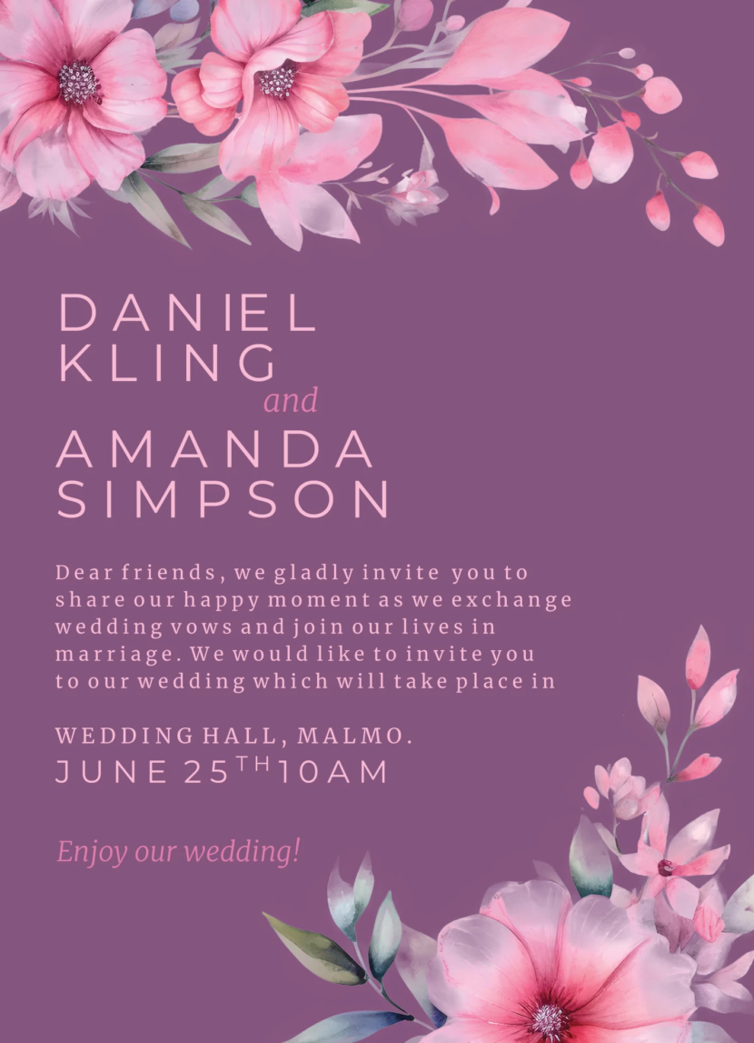 Download Editable Wedding Invitation Card For Free