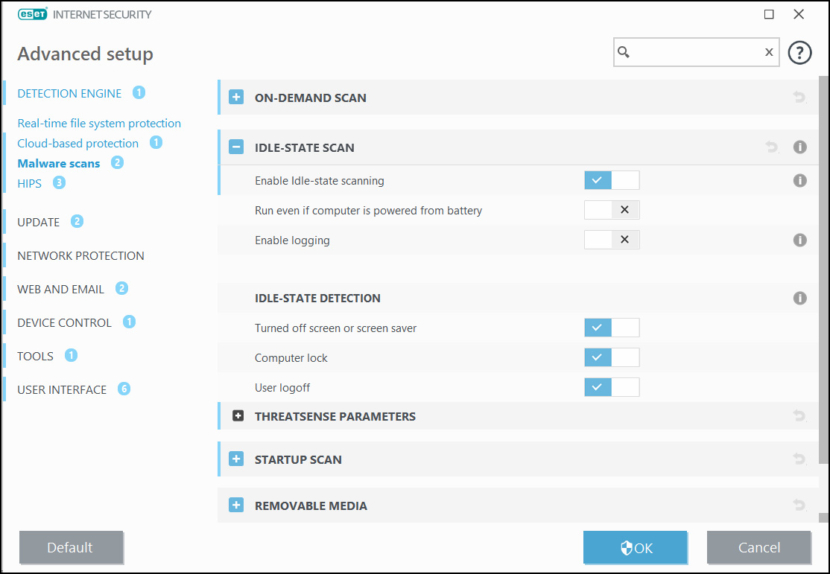 ESET antivirus screen shot