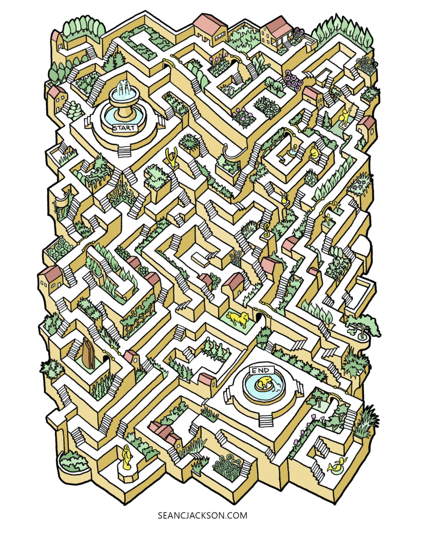 frog maze puzzle and labyrinths