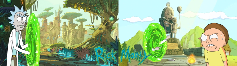Rick Morty Dual Screen Wallpaper