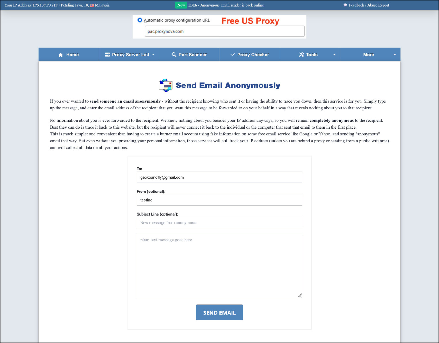 7 Free 'Send Anonymous Email' Sites - No Registration